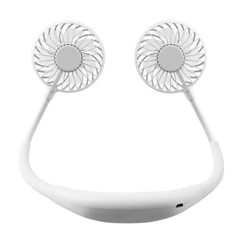 Image of USB Fan Portable Hands Free Neck Fan Hanging Rechargeable Mini Sports Fans Personal Mini 3 Speed Adjustable For Home Office