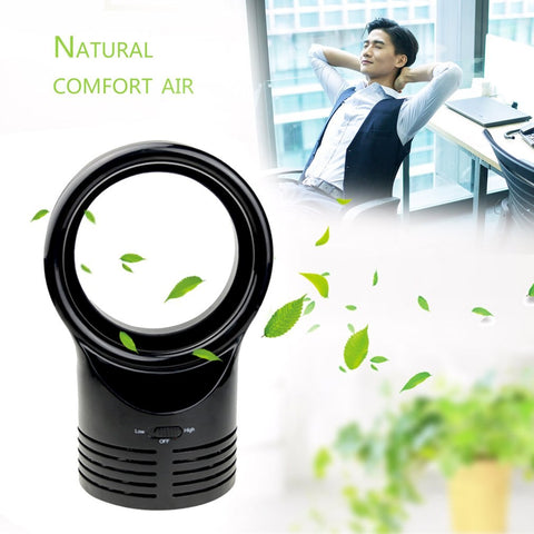 Image of Bladeless Fan AirFlow Cooling Fan Mute Dedicated Leafless Home Office Desk Air Cooler Baby Safe Summer Fan